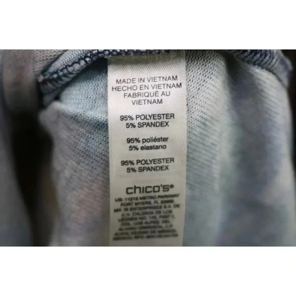 Chico's Long Sleeve Colorful Floral Tunic Top-Size 3 or X-Large - Picture 4 of 7